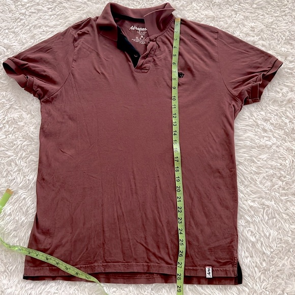 Aeropostale Collared Polo Red Shirt Size Large Preppy Country Club - Picture 8 of 10